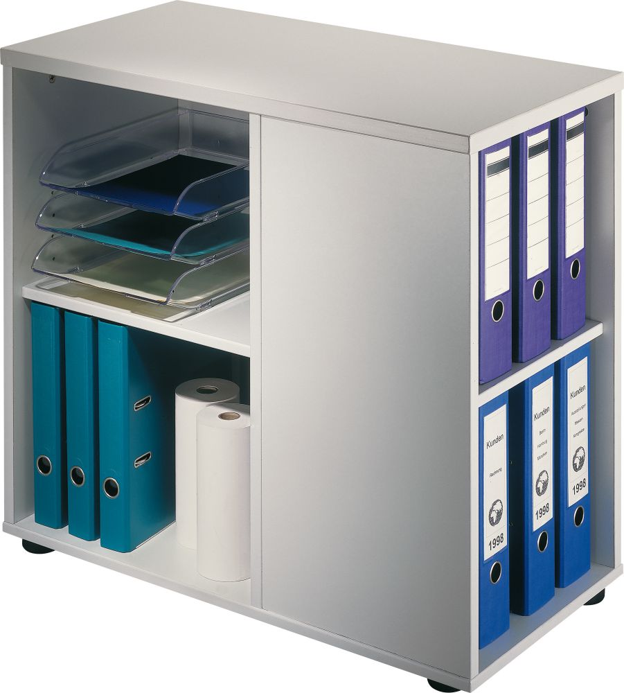 Produktbild Hammerbacher Beistellcontainer Grau BxTxH 40 x 80 x 72 - 76 cm