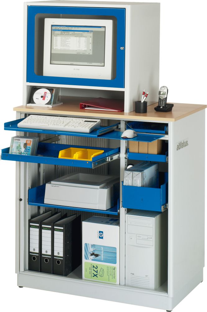 Produktbild RAU PC-Arbeitsplatz Univ.4 stat. grau/blau