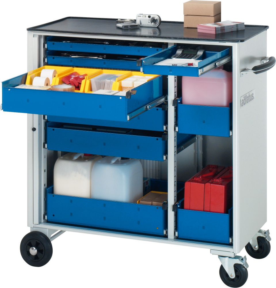 Produktbild RAU Werkzeugwagen H1080mm Oberseite Met. 9 Schubl.