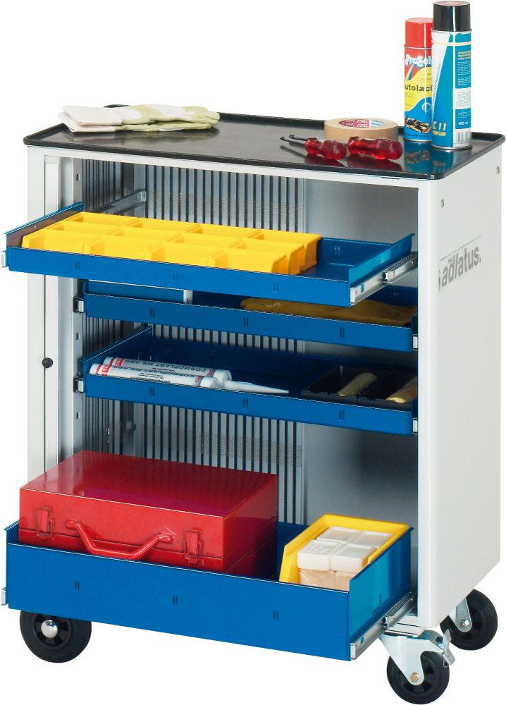 Produktbild RAU Werkzeugwagen adlatus 4SL, metall 700x390x860, gr/bl