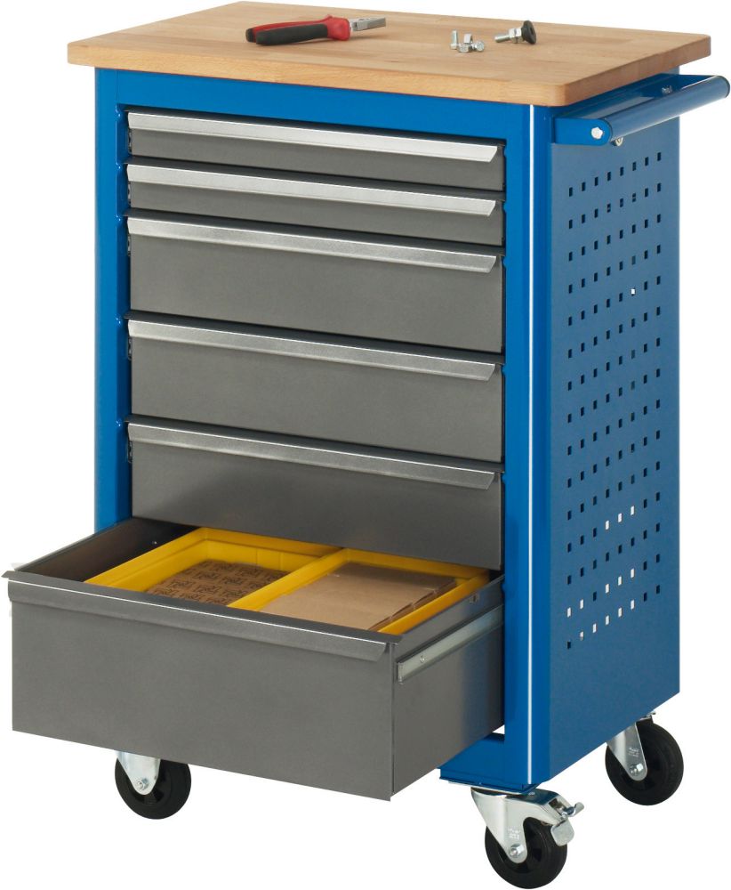 Produktbild Rau Rollwerkbank,  bl/anthr 675x450x950,  6 Sb., bu