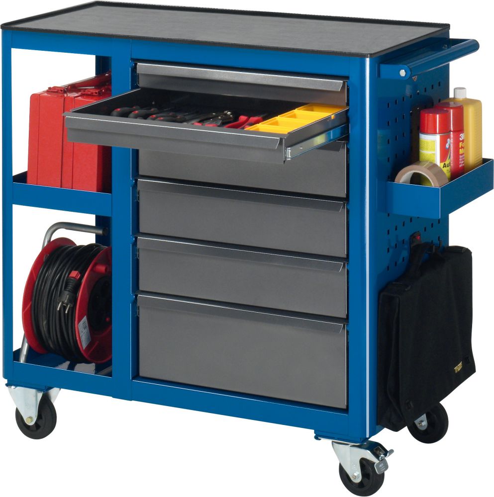 Produktbild RAU Rollwerkbank, bl/anthr 960x450x950, 6Sb.,met bild 1