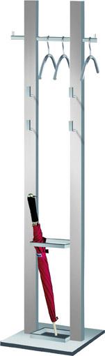 Produktbild Kerkmann Garderobenständer silber m. Kleiderbügelst.,8 Hk.