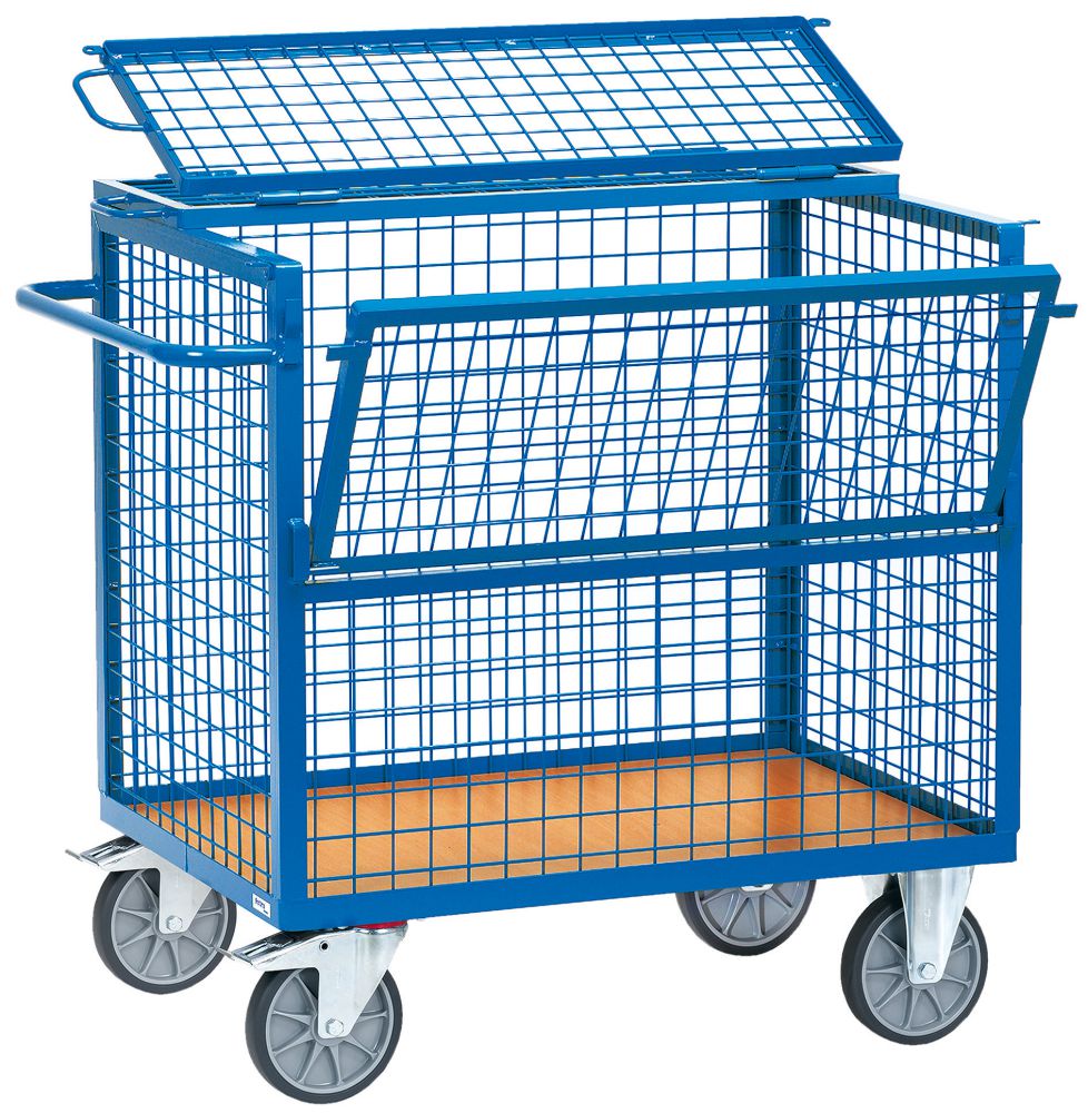 Produktbild FETRA Drahtkastenwagen Transportwagen 2762 1000x700mm m.Deckel