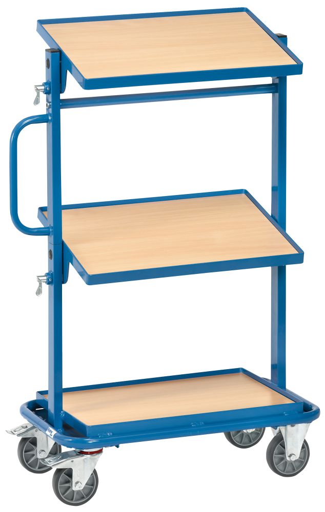 Produktbild FETRA Beistellwagen Transportwagen 32911 200kg 3Eb. 600x400mm Holz