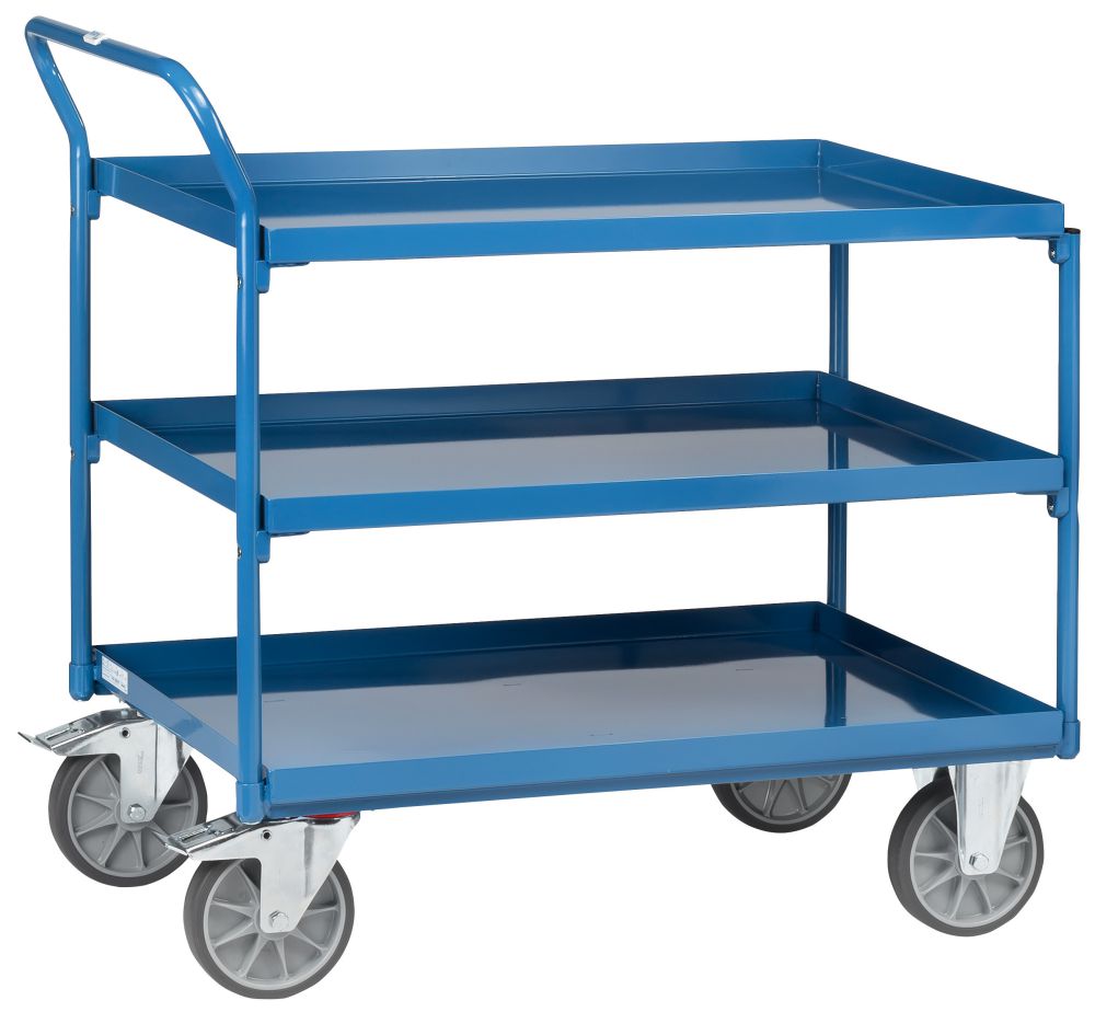Produktbild FETRA Tischwagen Transportwagen 4930 400kg 3 Wannen 850x500mm