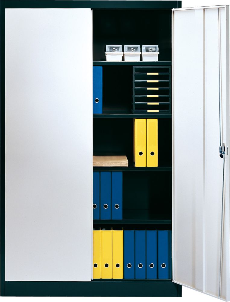 Produktbild Mauser Flügeltürenschrank 1950/950/500 Böden graphitschwarz lackiert