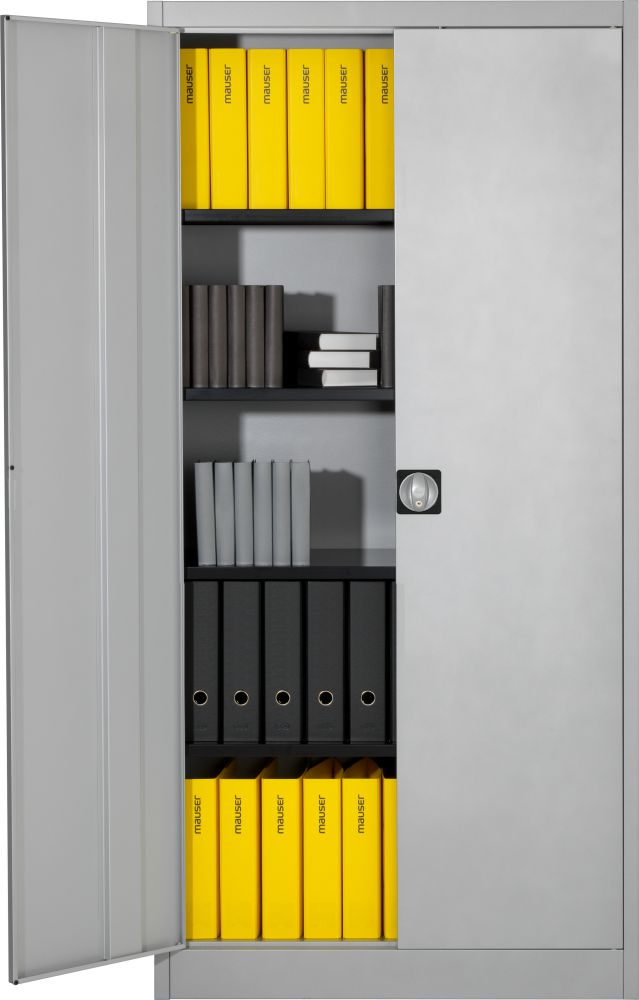 Produktbild Mauser Flügeltürenschrank 1950/950/420 Böden schwarz