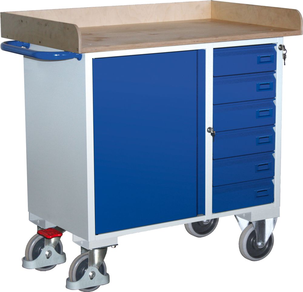 Produktbild Variofit Werkstattwagen 400 kg 1140x640x995 mm mit Rand