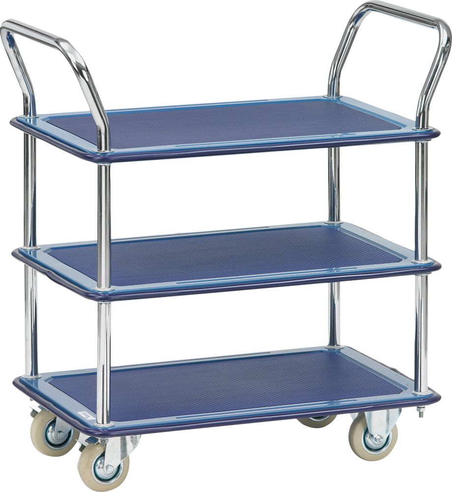 Produktbild FETRA Ganzstahlwagen Transportwagen 3113 3 Ladeflächen 740x480mm bild 1