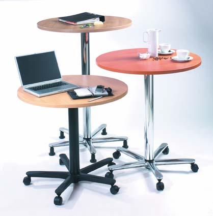 Produktbild Hammerbacher Säulentisch Nussbaum/sw D800mm H720-1140mm bild 2