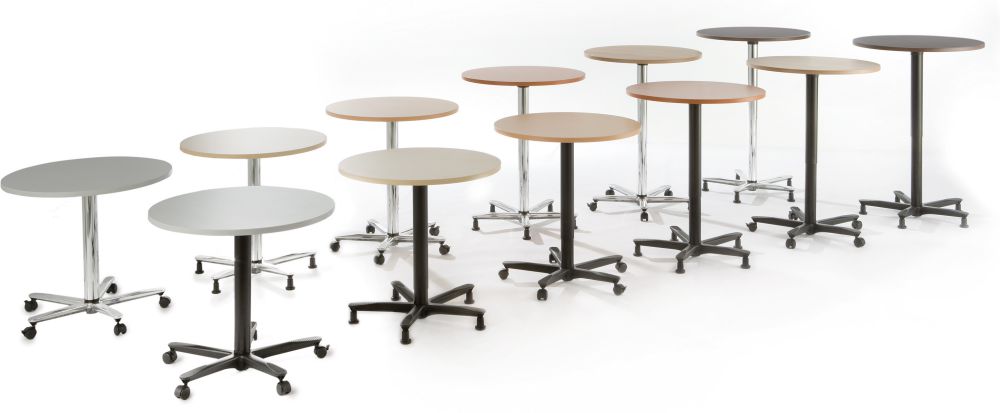 Produktbild Hammerbacher Säulentisch Buche/sw D800mm H720-1140mm