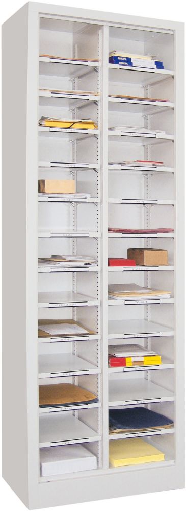 Produktbild Pavoy Sortierschrank RAL7035 26 Fächer, offen