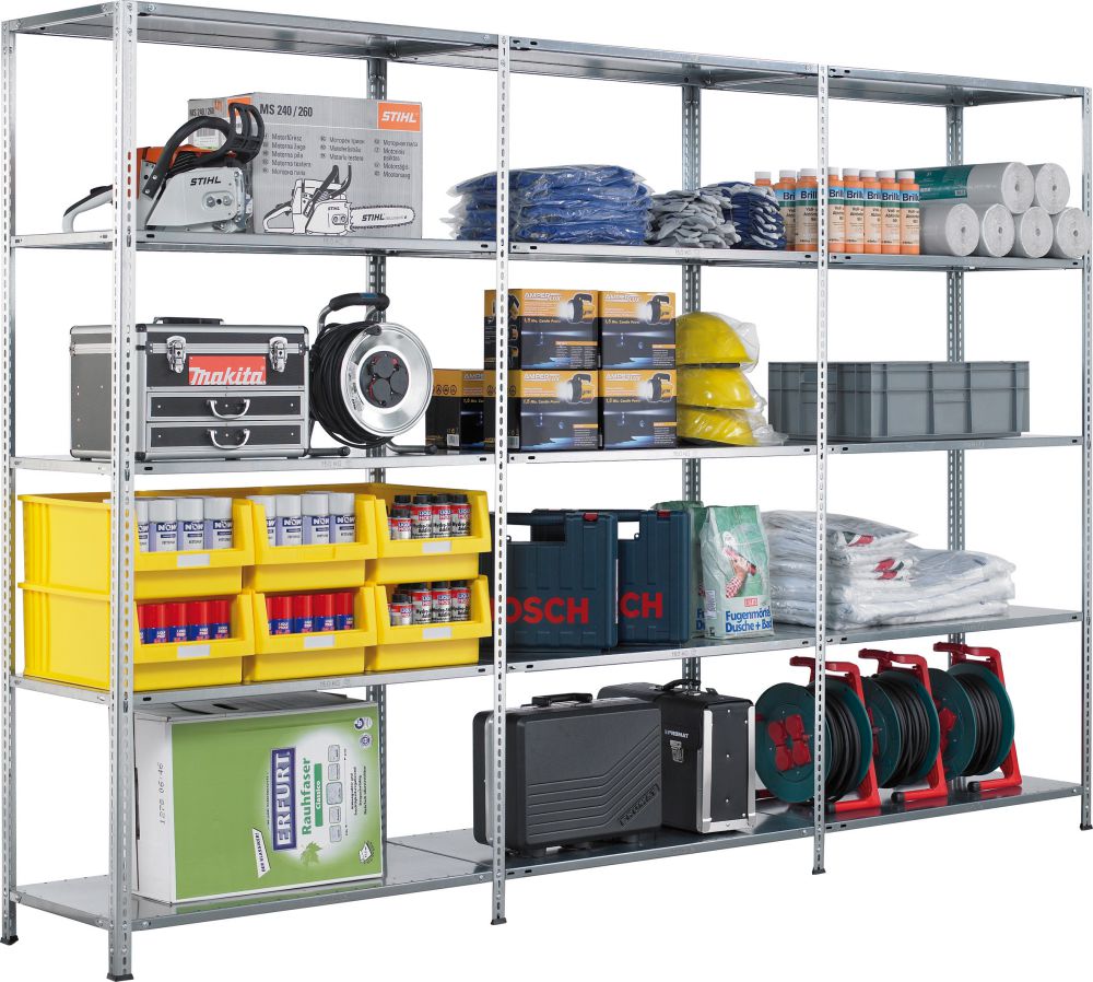 Produktbild SCHULTE Schraubregal GR 250 kg 3000x1000x800mm 5Böd verz