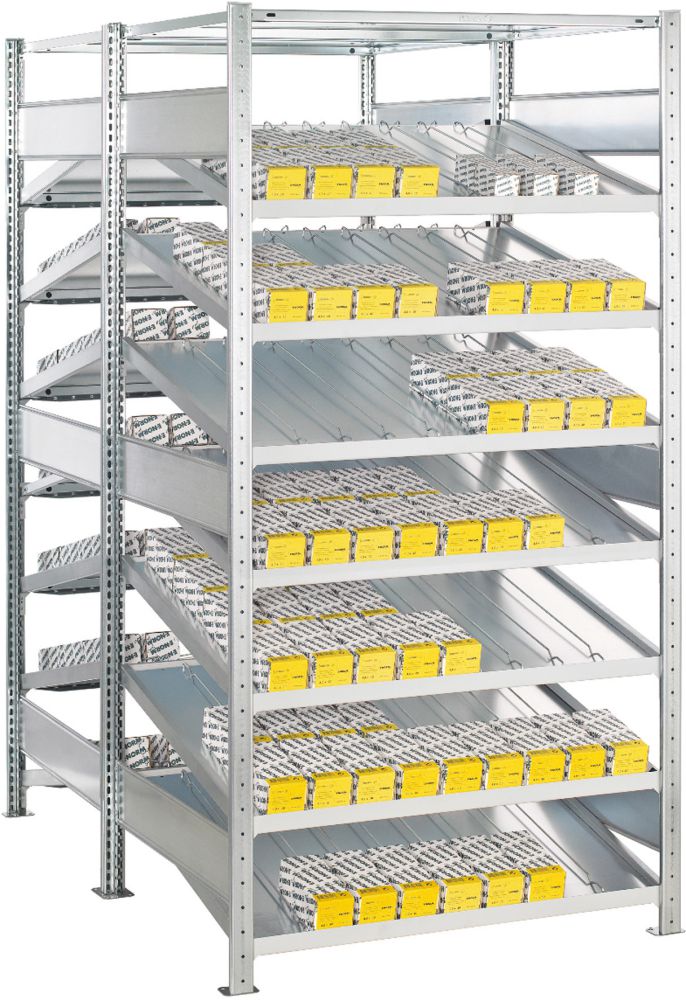 Produktbild SCHULTE Schrägbodenregal GR verz.2000x1000x(2x800) mm