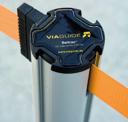 Produktbild Via Guide Absperrpfosten schwarz, Gurt 3,7m rot bild 4