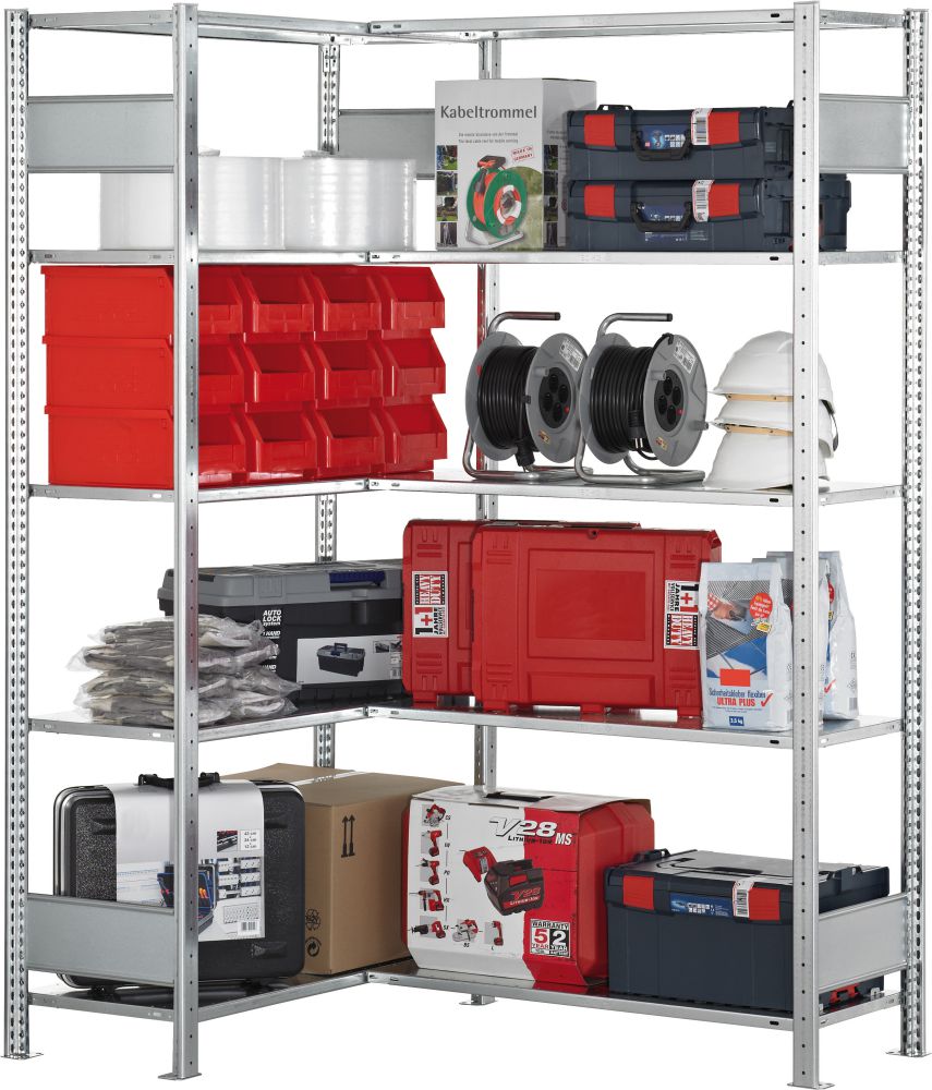 Produktbild SCHULTE Eckregal verzinkt 3000x1000x300 14FB bild 1