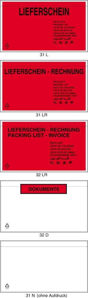 Produktbild Banholzer u. Wenz Begleitpapiertaschen 1000C6 Rechnung