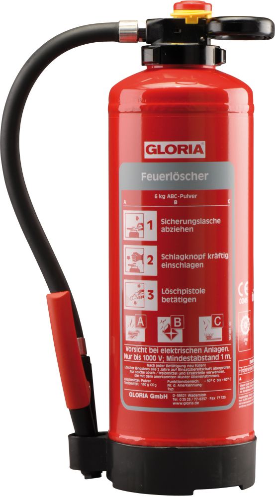Produktbild Gloria Pulver Aufladelöscher Feuerlöscher P 12 PRO