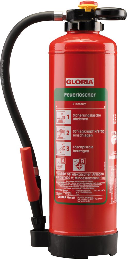 Produktbild Gloria Schaum Aufladelöscher Feuerlöscher SK 6 PRO