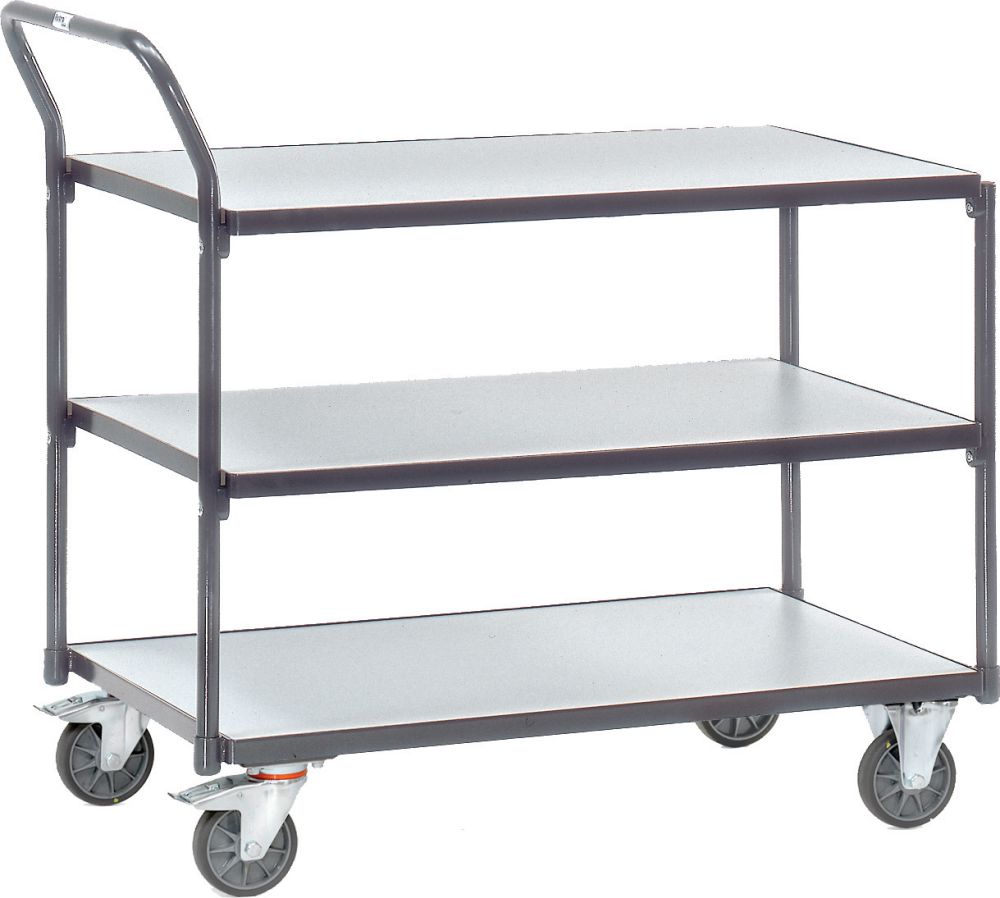 Produktbild FETRA ESD Tischwagen Transportwagen m. 3 LF 250kg, 1000x600mm bild 1