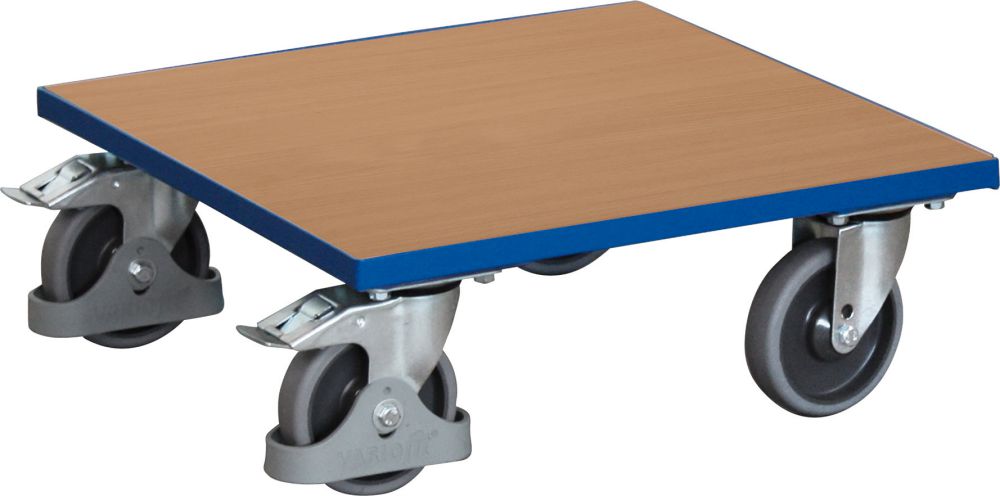 Produktbild Variofit Kistenroller Holzboden 400 kg 500x500 mm Gummir.