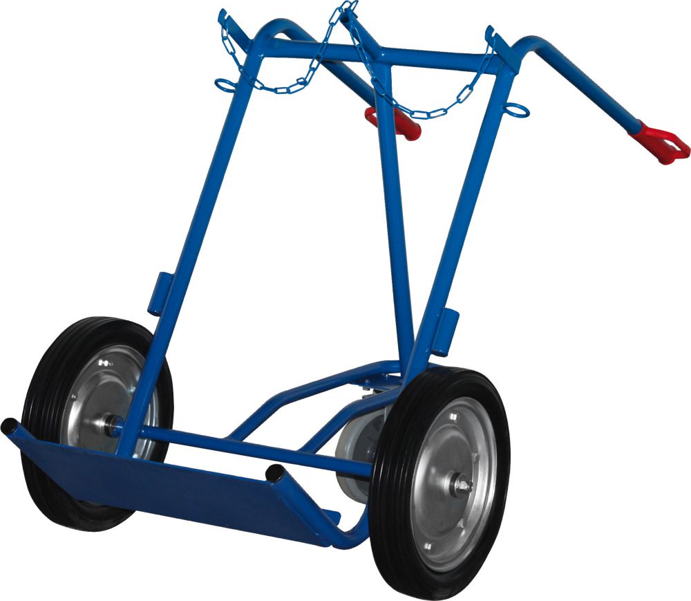 Produktbild Variofit Stahlflaschenkarre 150 kg2x40-50 l Luft, Stützr.
