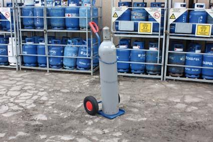 Produktbild Variofit Stahlflaschenkarre 100 kg1x20-50 l Gummiräder bild 3