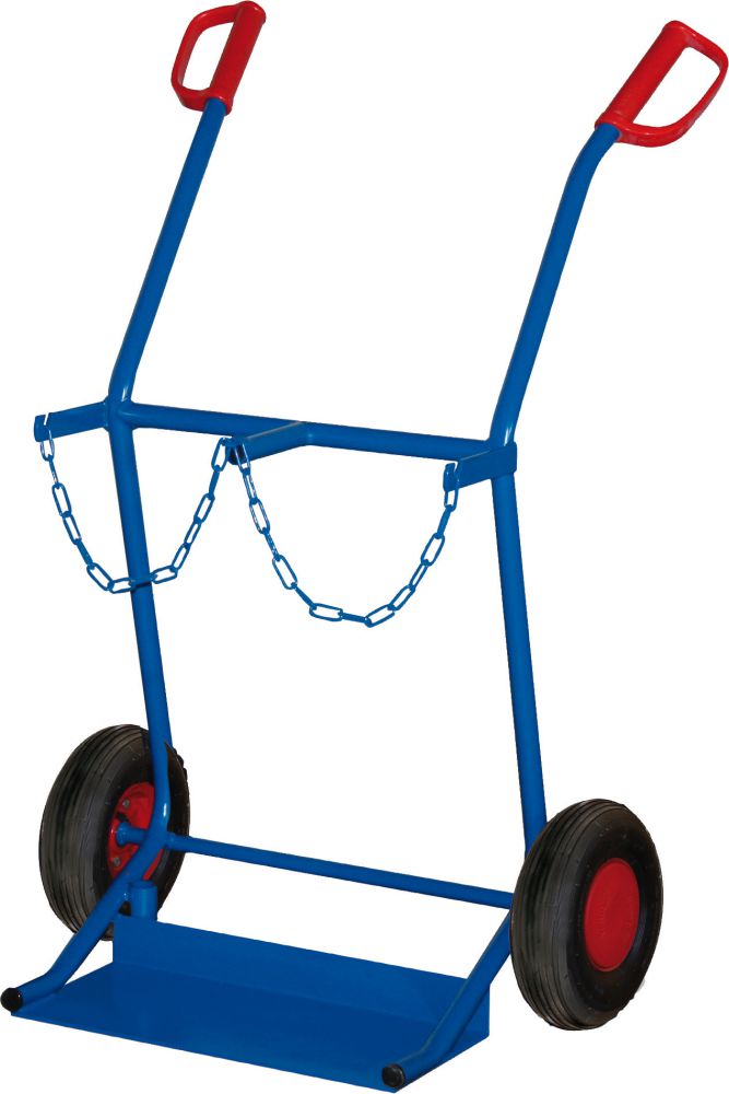 Produktbild Variofit Stahlflaschenkarre 100 kg2x20 l Gummiräder bild 1