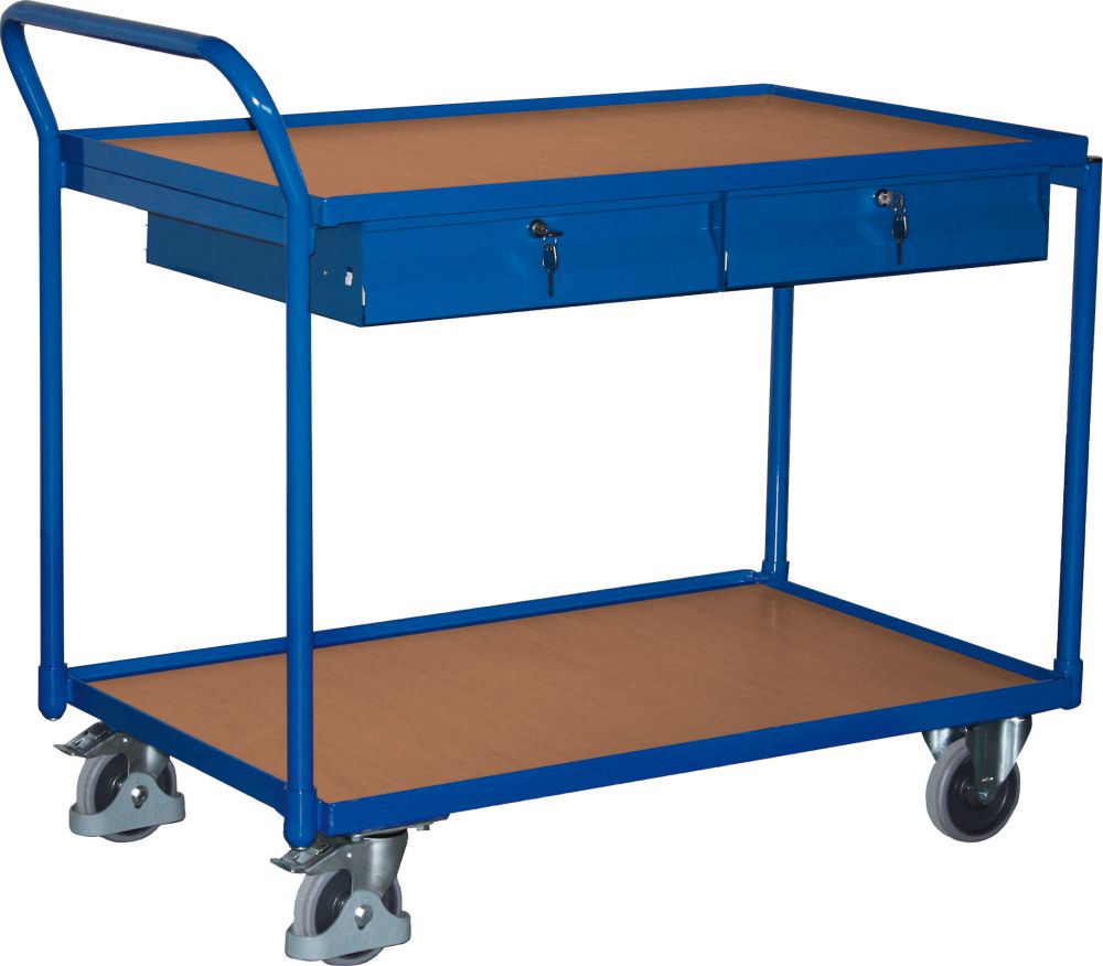 Produktbild Variofit Tischwagen 250 kg 1000x600 mm 2 Böd./Schubl
