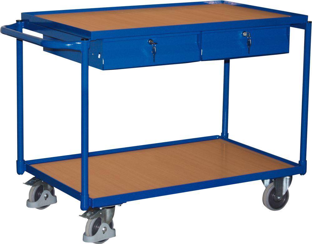 Produktbild Variofit Tischwagen 1000x600 2 Schubl.Griff waag.