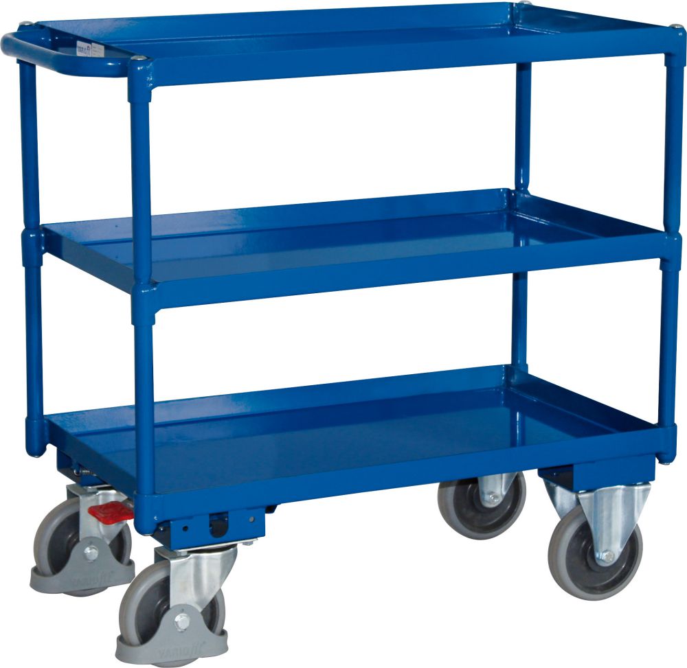 Produktbild Variofit Tischwagen 400 kg 845x495 mm 3 Stahlwannen