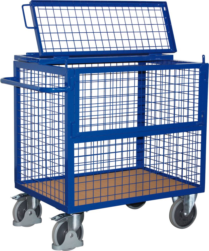 Produktbild Variofit Drahtkastenwagen 500 kg 1190x790 mm mit Deckel bild 1
