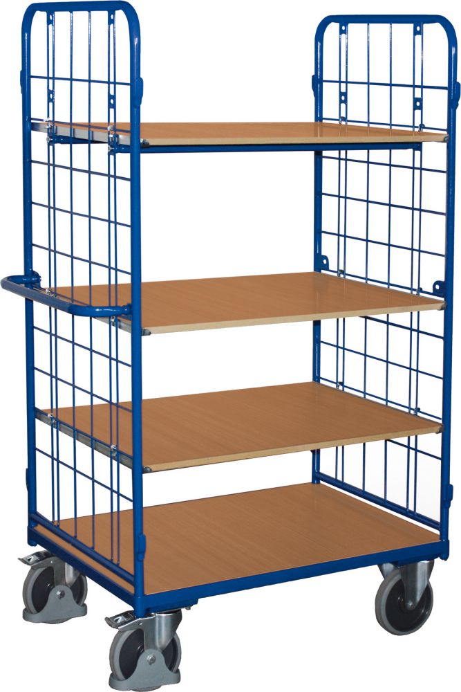 Produktbild Variofit Etagenwagen 500 kg 2 Wand4 Böden Lad. 1000x700 mm bild 1