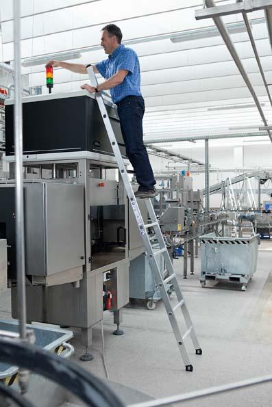 Produktbild Günzburger Alu-Anlegeleiter m. 16 S.AH5,80m,roll-bar Traverse bild 1