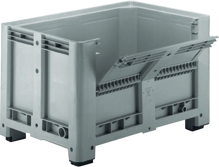 Produktbild Alpha Palettenbox m.4 Füßen 1200x800x760mm, Klappe