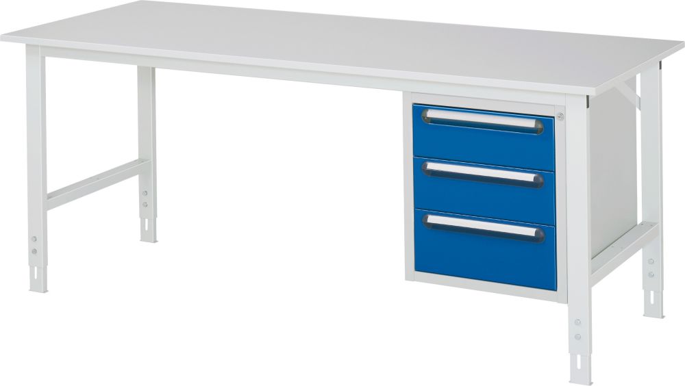 Produktbild RAU Grundtisch Arbeitstisch Tom mit Melamin Platte 1500x800mm