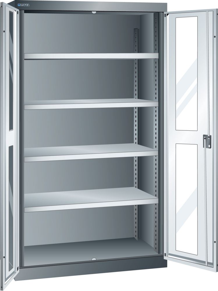 Produktbild LISTA Flügeltürschrank RAL 5012 1950 x 1100 x 641 mm