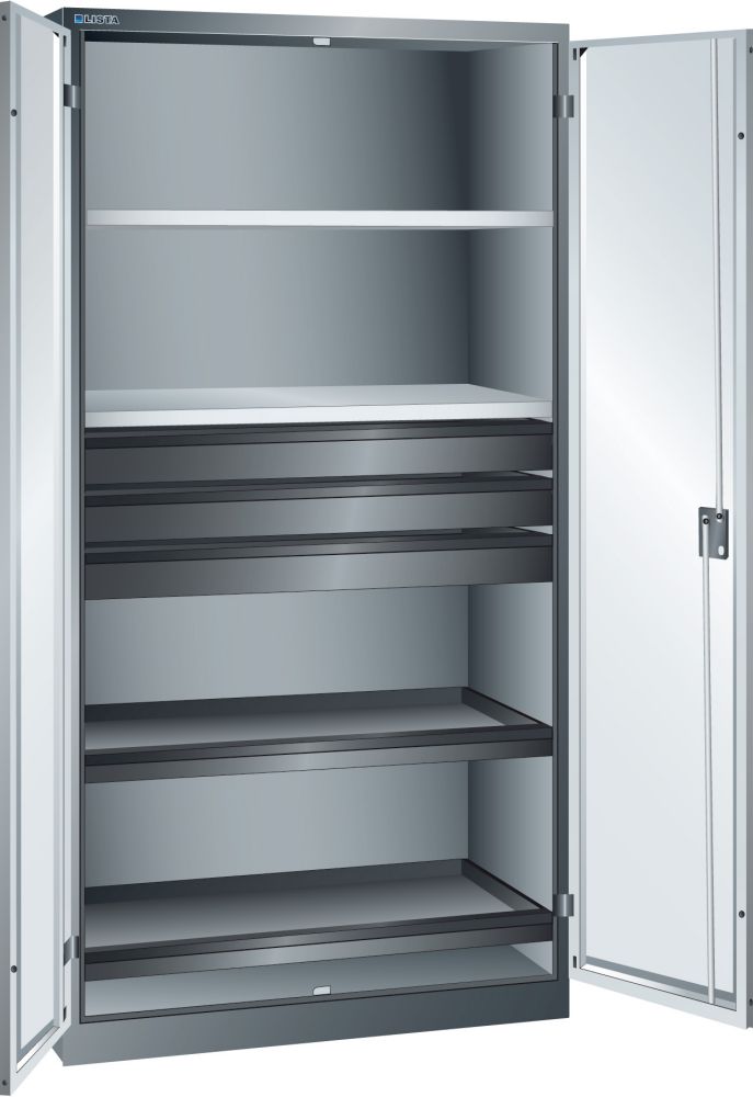 Produktbild LISTA Flügeltürschrank 7035 1950x1000x580mm bild 1