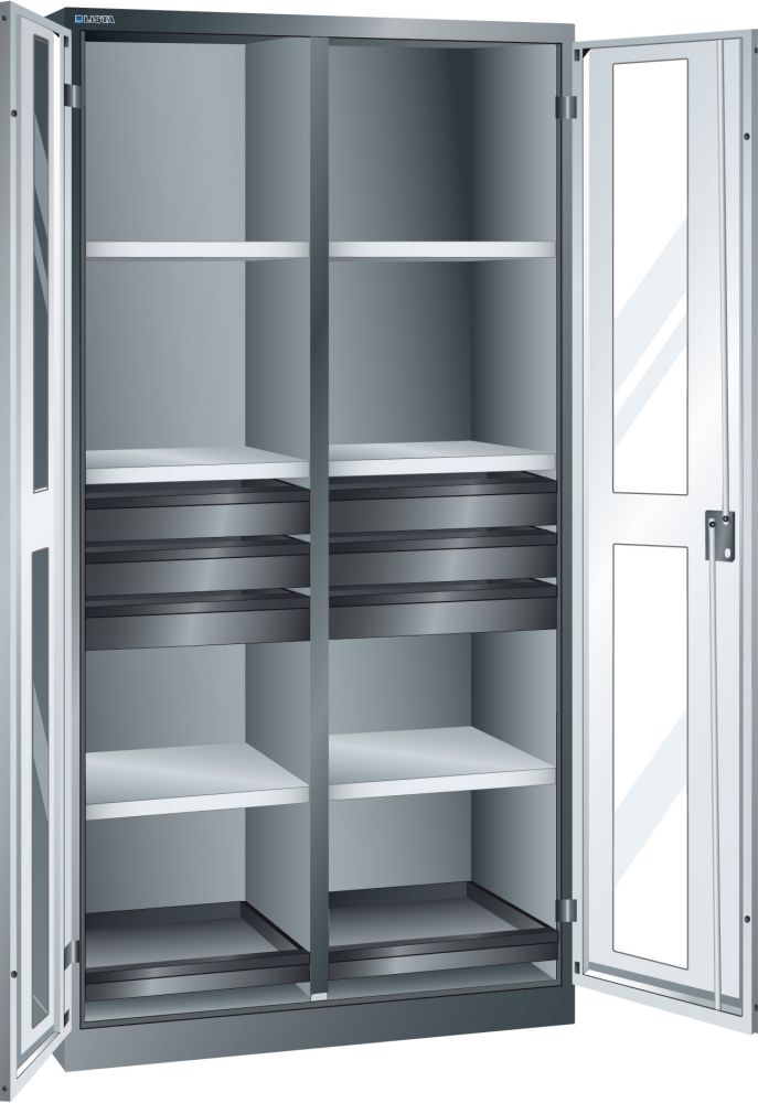 Produktbild LISTA Flügeltürschrank mit 6 Verstellböden 1950 x 1000 x 580 mm