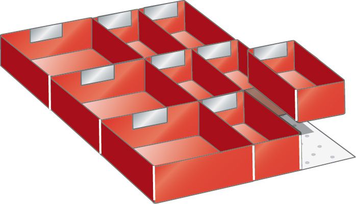 Produktbild LISTA Einsatzkästen 9tlg. 500mm breit