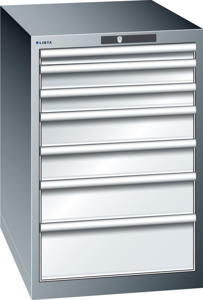 Produktbild LISTA Schubladenschrank grau H850,7 Schubladen bild 1