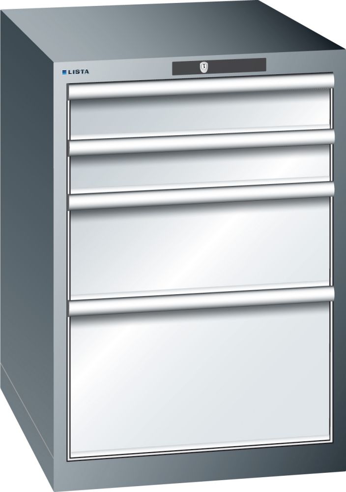 Produktbild LISTA Schubladenschrank gm/lg H700,4 Schubladen bild 1