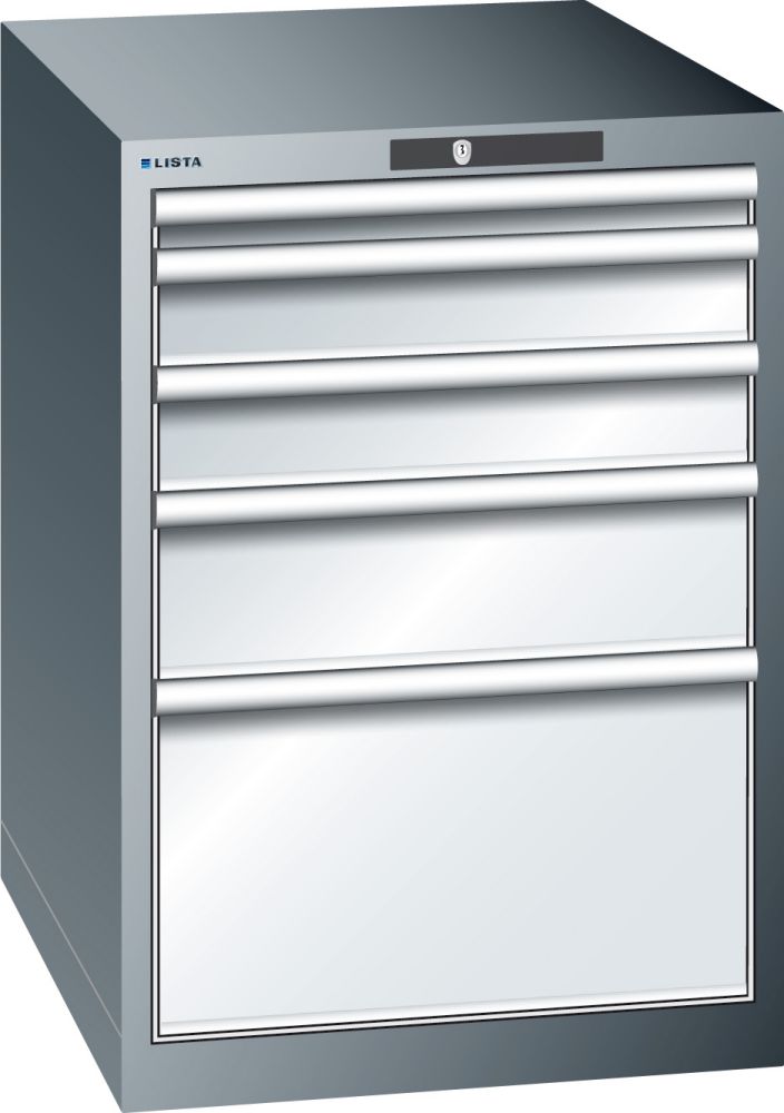 Produktbild LISTA Schubladenschrank grau H800,5 Schubladen bild 1