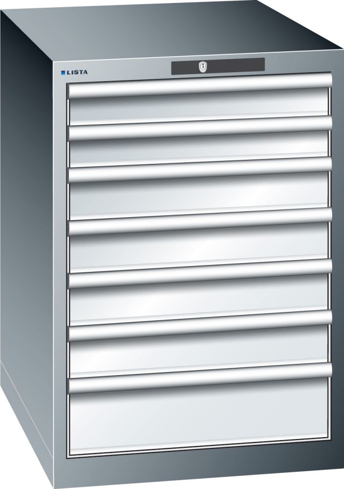 Produktbild LISTA Schubladenschrank 75 grau H800,7SL2x75/4x100/150 bild 1