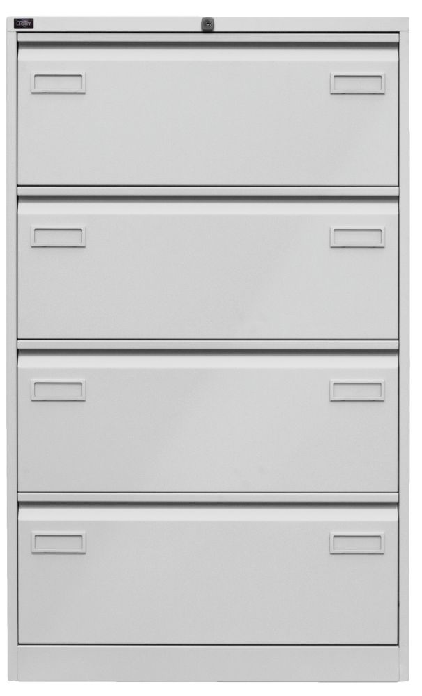 Produktbild Bisley Hängeregistraturschrank 2-bahn, grau 1321x800x622mm, 4 Schübe