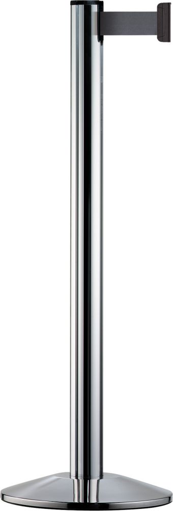 Produktbild Via Guide Absperrpfosten chrom, Gurt 2,3m blau bild 1