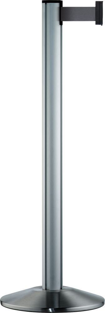 Produktbild Via Guide Absperrpfosten Satin, Gurt 2,3m silbergrau bild 1