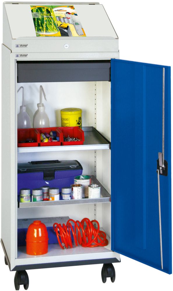 Produktbild Stumpf Schreibpultschrank Kombi 1370x500x500 mm grau bild 1