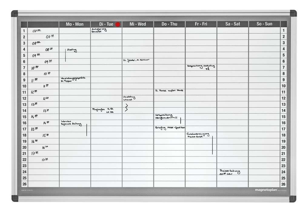 Produktbild Magnetoplan Wochenplaner 8x26 Felder Abm. 920 x 625 mm